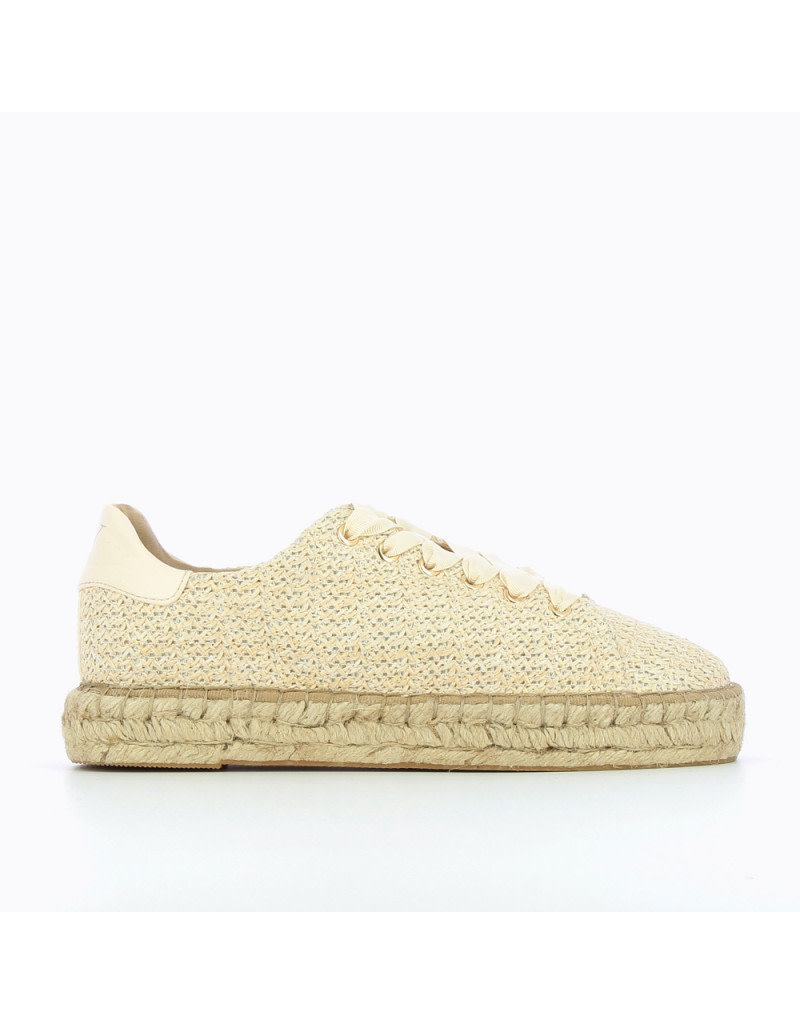 Vanessa WU Basket Espadrille Ecru - GLAM Wemmel