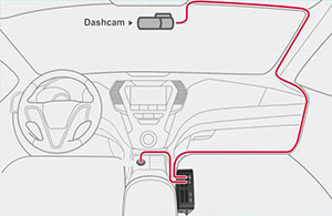 dashcam inbouw met accu