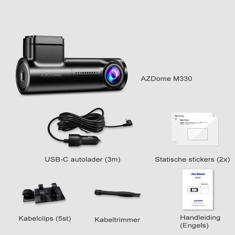 AZDome M330 FullHD Wifi dashcam - Allcam