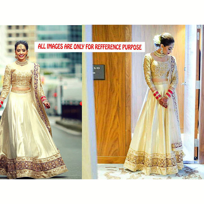 Lehenga Choli in Creme-Weiss