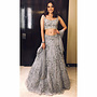 Lehenga Choli in Hellgrau