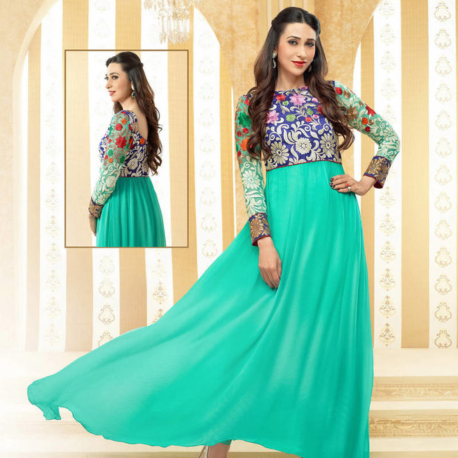 Salwar Kameez in Grün, Grösse 34