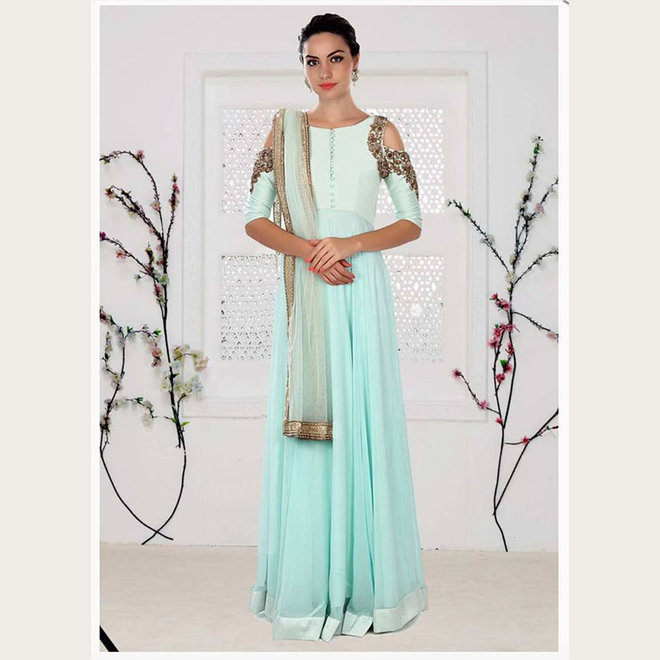 Elegantes Salwar in Mint