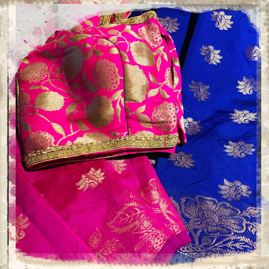 Sari-Set mit Zubehör