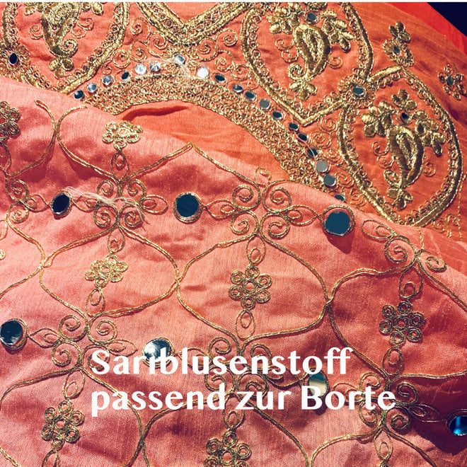 Eleganter Lehenga Sari Lachs, Pink