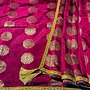 Indische Dupatta in Magenta