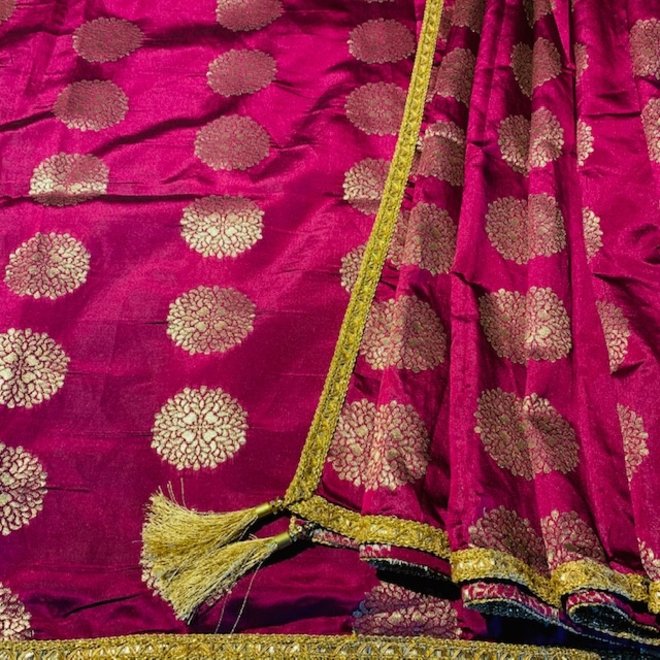 Indische Dupatta in Magenta