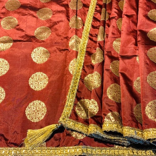 Indische Dupatta in Weinrot