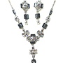 Schmuckset in Silber, Anthrazit