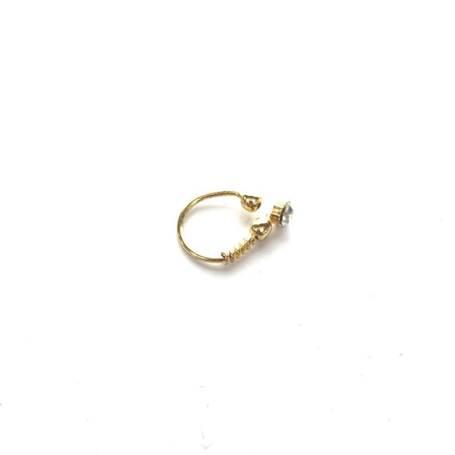 Nasenschmuck, Nasenpin ohne Piercing (Gold)