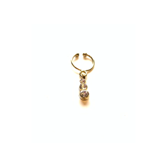 Nasenschmuck, Nasenpin ohne Piercing  (Gold)