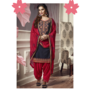 Salwar Kameez in Rot, Blau