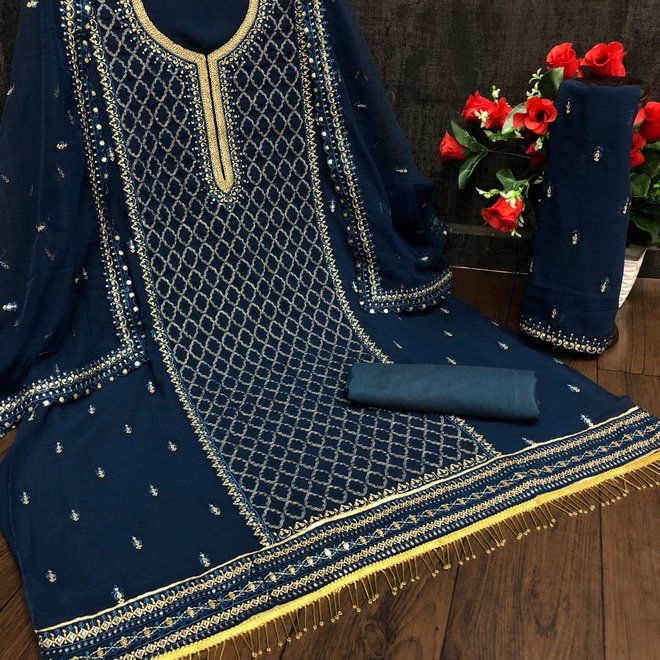 Salwar Kameez Stoffpaket - halbgenäht