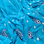 Sari Georgette in Blau bestickt