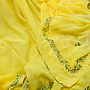 Sari Hellgelb Georgette bestickt