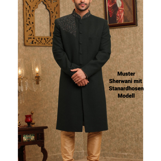 Sherwani Exklusiv in Schwarz