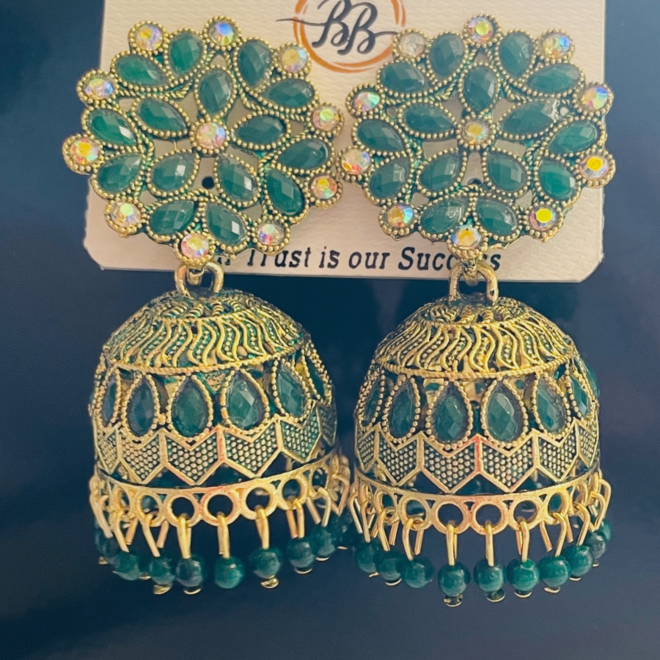 Indische Jhumka Ohrringe