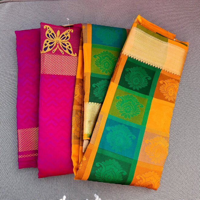 Sarisparpaket - 2 original indische Saris