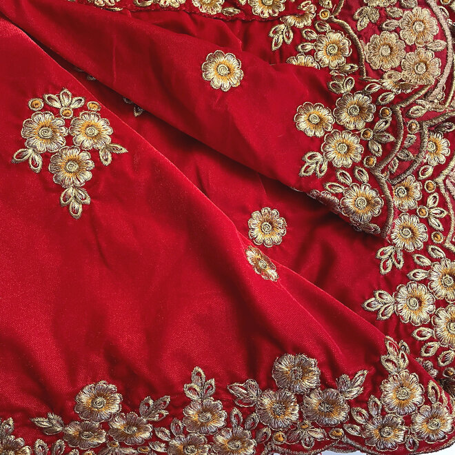 Indische Dupatta aus Samt