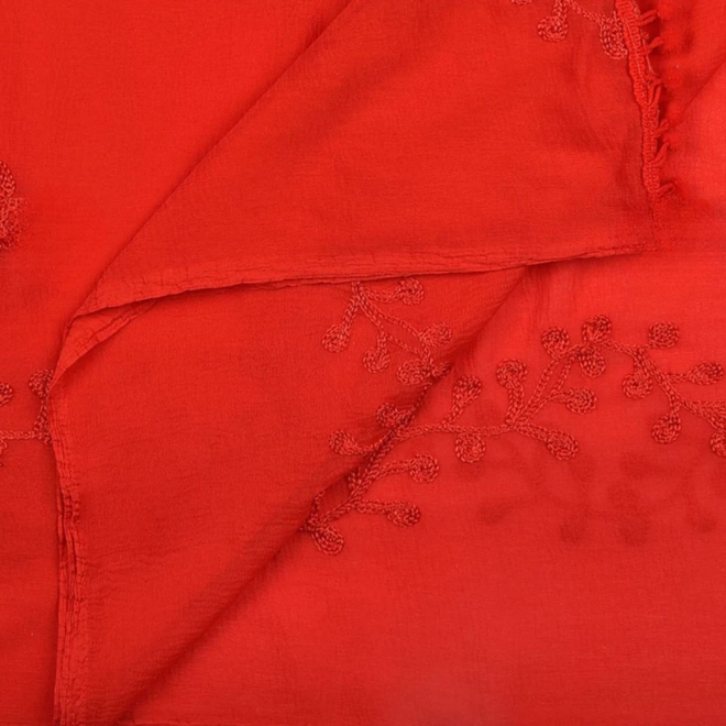 Indischer Schal Chiffon in Rot