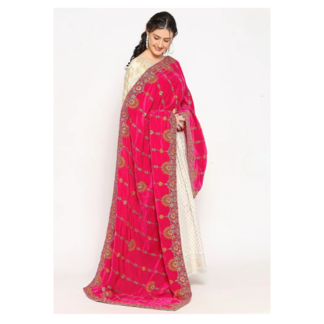 Indische Dupatta aus Samt