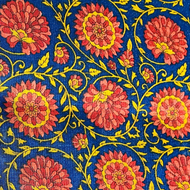 Indischer Sari in Rot/Blau