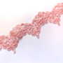 Bestickte Tüllspitzenborte in Rosa (Rest 1.80 Mtr.)