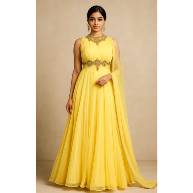 Salwar Kameez  in Hellgelb