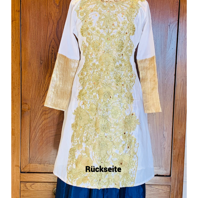 Salwar Kameez  in Weiss, Blau
