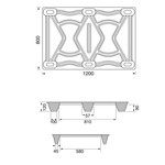 Houtvezelpallet 1200x800x120mm