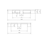 Kunststof pallet 1200x1000x150mm