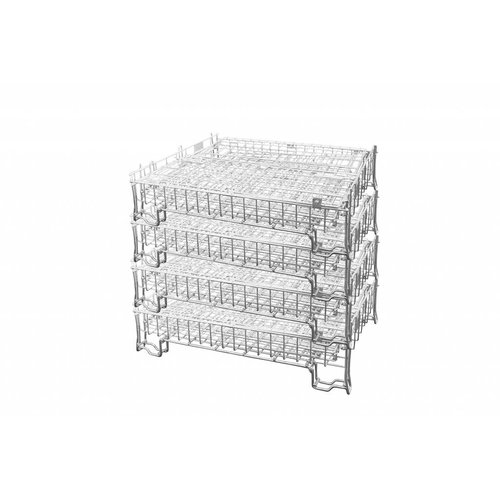 Inklapbare draadcontainer 1200x1000x1000mm, verzinkt