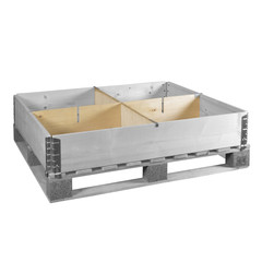 Vakverdeling  palletranden 1200x1000x200mm, 4 vakken