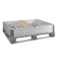Vakverdeling  palletranden 1200x1000x200mm, 2 vakken korte zijde