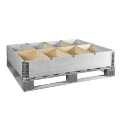 Vakverdeling  palletranden 1200x1000x200mm, 8 vakken