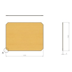 Multiplex plaat 1370x1040x9mm, voor enkel mobiel stapelrek