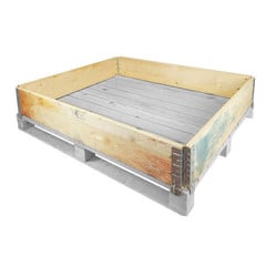 Palletrand hout 1200x1000x200mm, 4 scharnieren, gebruikt