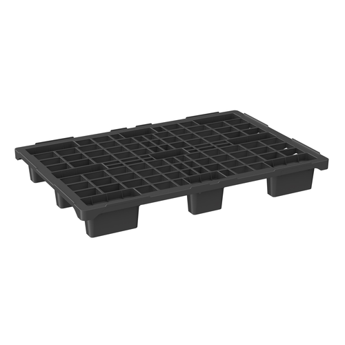 Kunststof pallet 1200x800x155mm, nestbaar, met rand