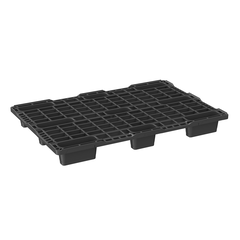 Kunststof pallet 1200x800x125mm, nestbaar, met rand
