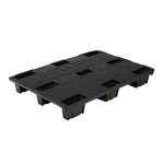 Kunststof pallet 1200x800x153mm - Nestbaar, gesloten, met rand