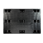 Kunststof pallet 1200x800x153mm - Nestbaar, gesloten, met rand