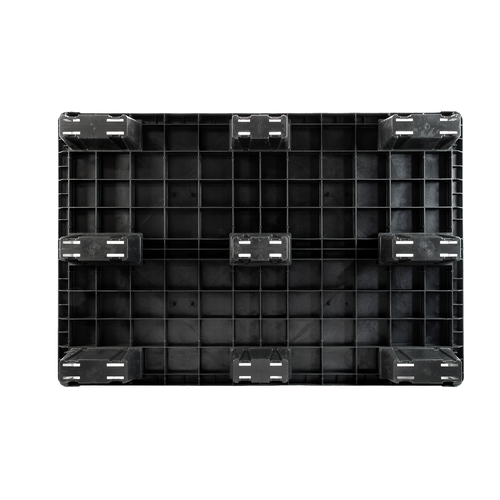 Kunststof pallet 1200x800x153mm - Nestbaar, gesloten, met rand