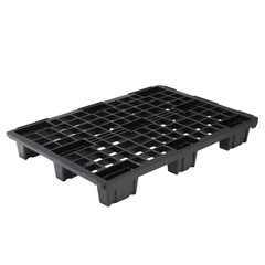 Kunststof pallet 1200x800x153mm - Nestbaar, gerasterd, met rand