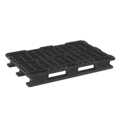 Kunststof pallet 1200x800x155mm, 3 sledes, met rand