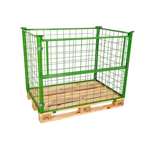 Opzetrand 1200x800x1000mm, metaal groen gelakt, inklapbaar, gebruikt