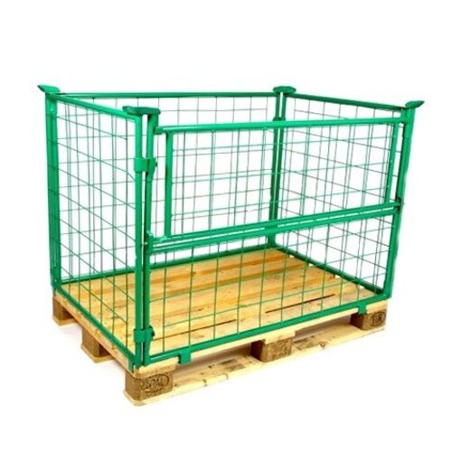 Opzetrand 1200x800x1200mm, metaal groen gelakt, inklapbaar, gebruikt