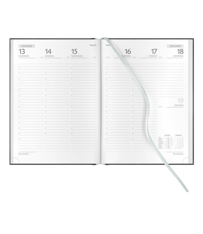 976-01-999: 5x Bureau Agenda H76 1 week 2027, kolom - omslag Balacron