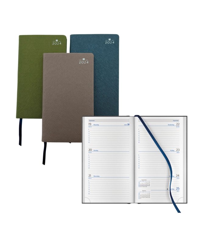 900-Taggia: 1x Pakket van 24 agenda's in omslag Taggia