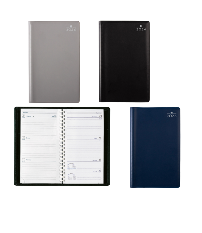 937-90-999: 8x Agenda H37 Milano - omslag PVC