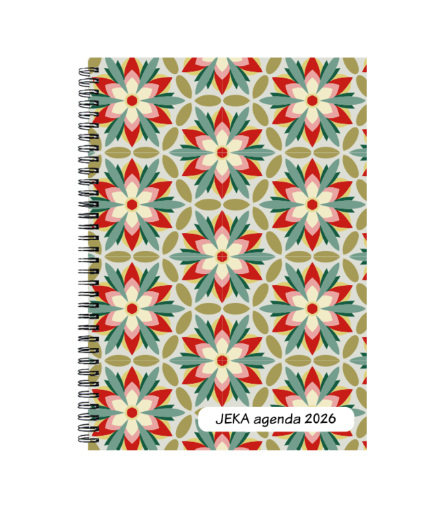 977-00-001: 8x Bureau Agenda H77 JEKA 2026 - omslag in 4 dessins